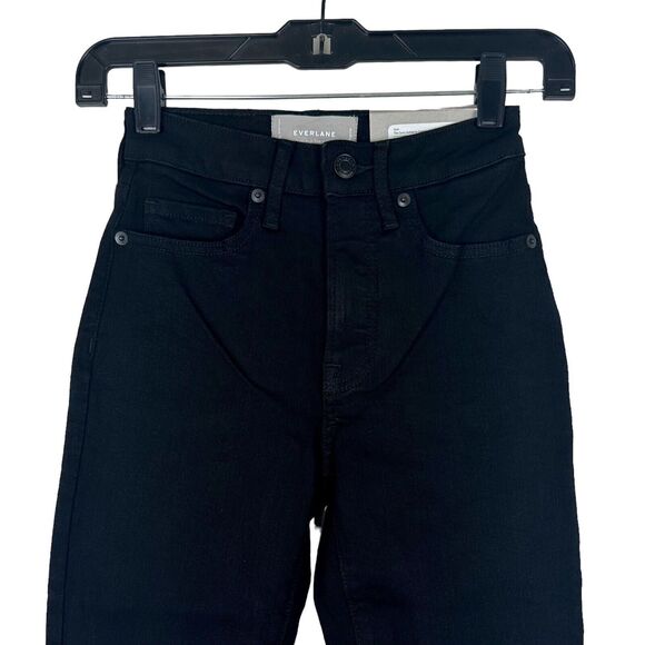 Everlane Jeans Curvy Authentic Stretch High Rise Skinny Womens 23 Ankle Black - Picture 3 of 8